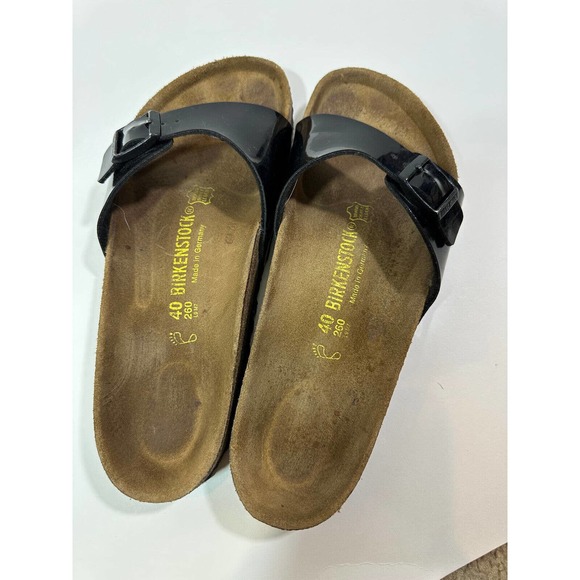 Birkenstock Madrid Unisex Sandals Slides Black Strap Buckle Women's Size 9 M7 L9 - Picture 7 of 13